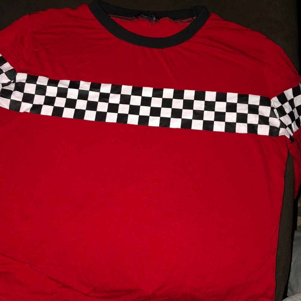 Red And Checkerboard Shirt!